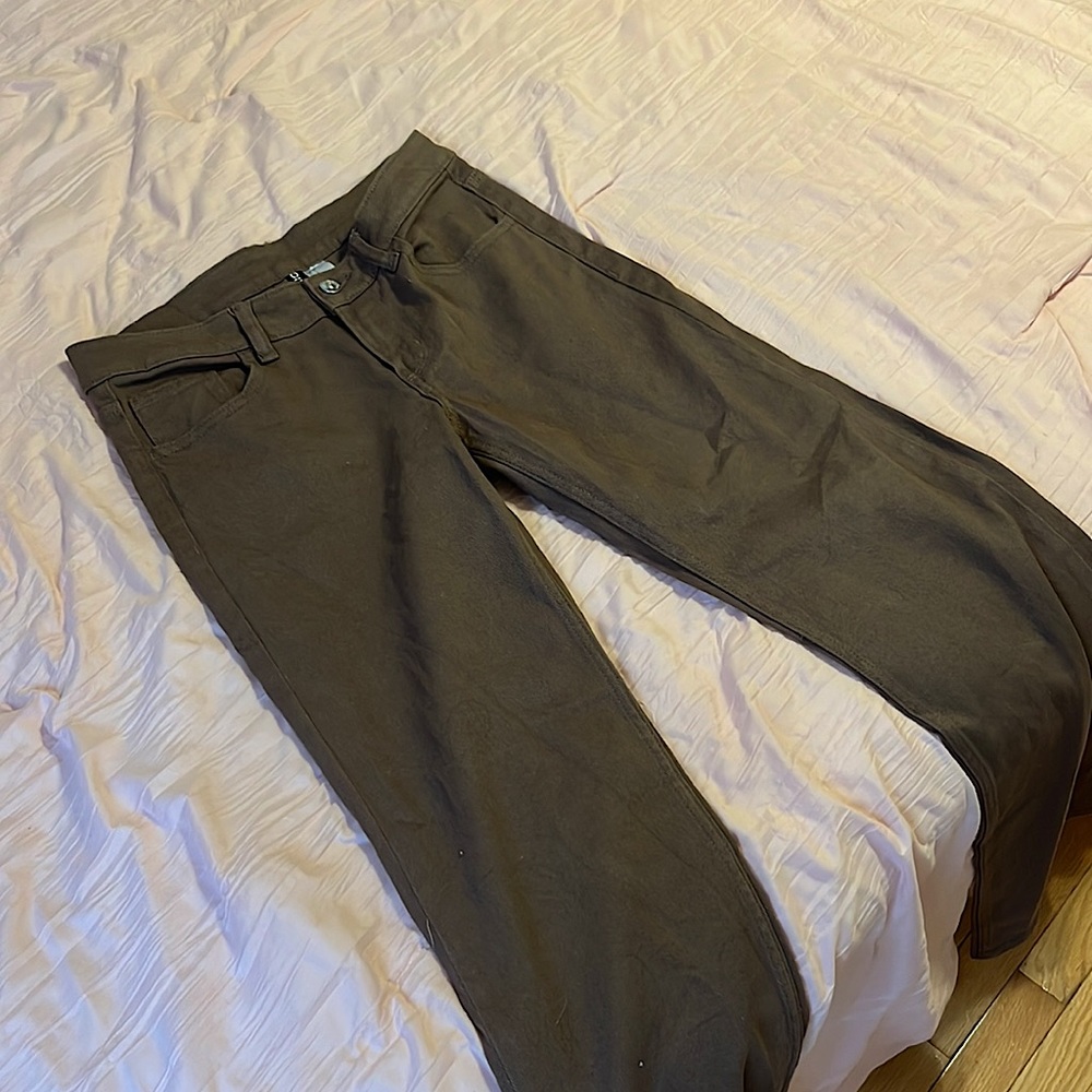 Brown Divided low waist flare pant